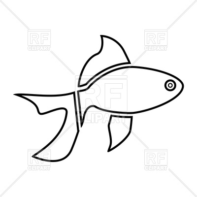 400x400 Fish Outline Vector Image Of Objects