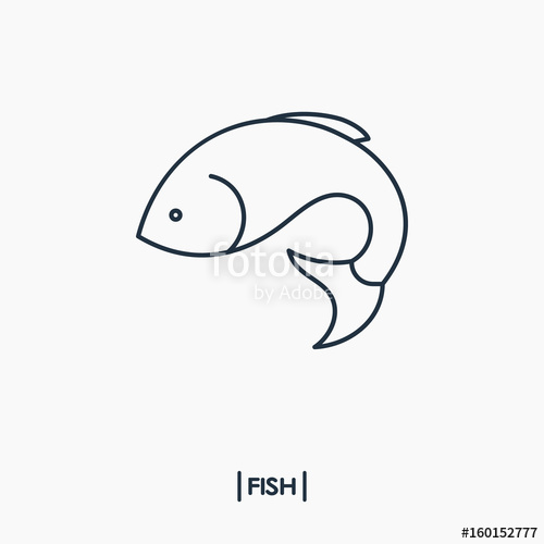 500x500 Fish Outline Icon Stock Image And Royalty Free Vector