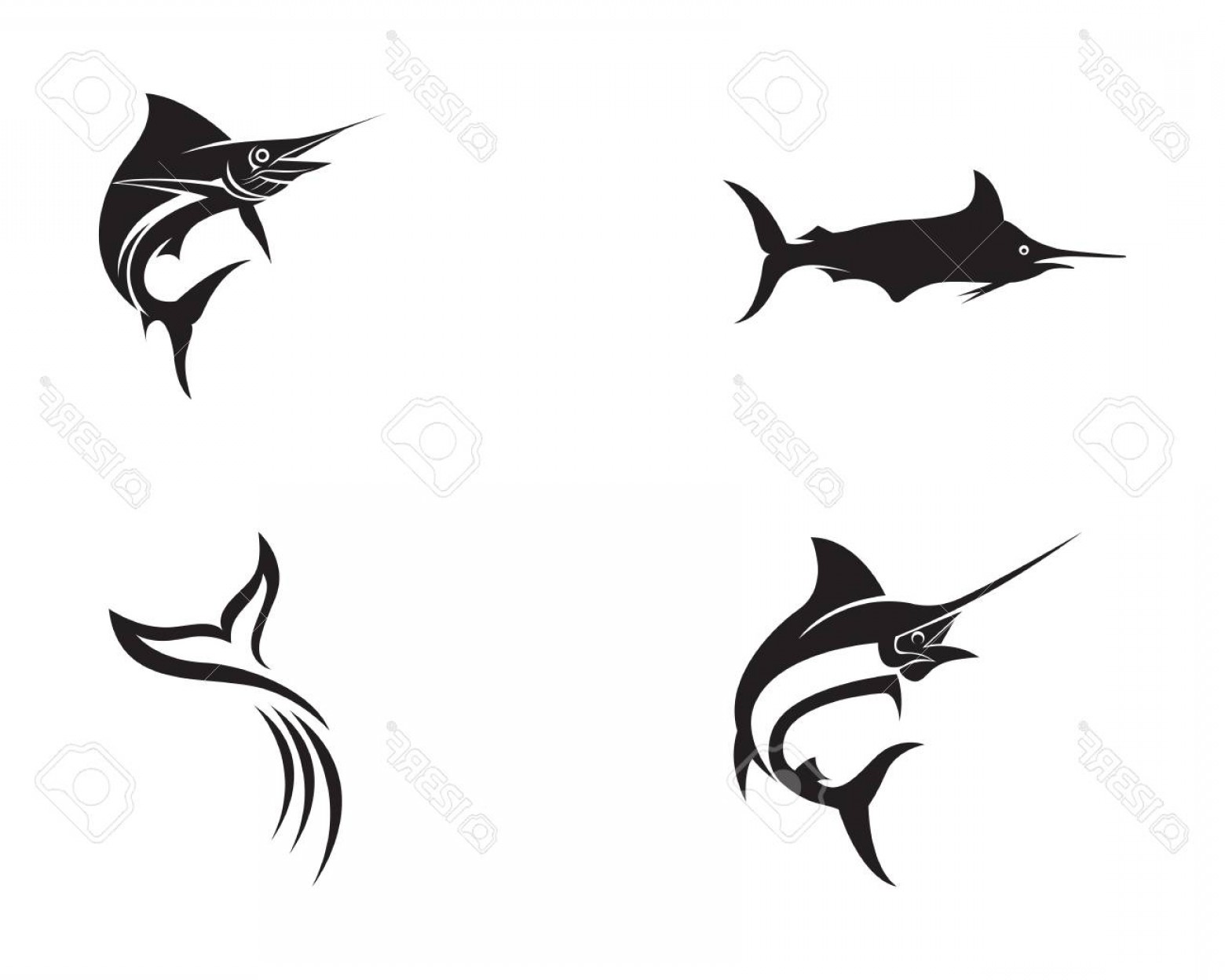 1560x1248 Photostock Vector Marlin Jump Fish Logo Newwaysys