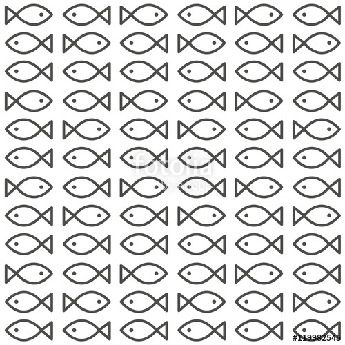 Black And White Fish Seamless Pattern Vector Fish Symbol Design 500x500 Black And White Fish Seamless Pattern Vector Fish Symbol Design