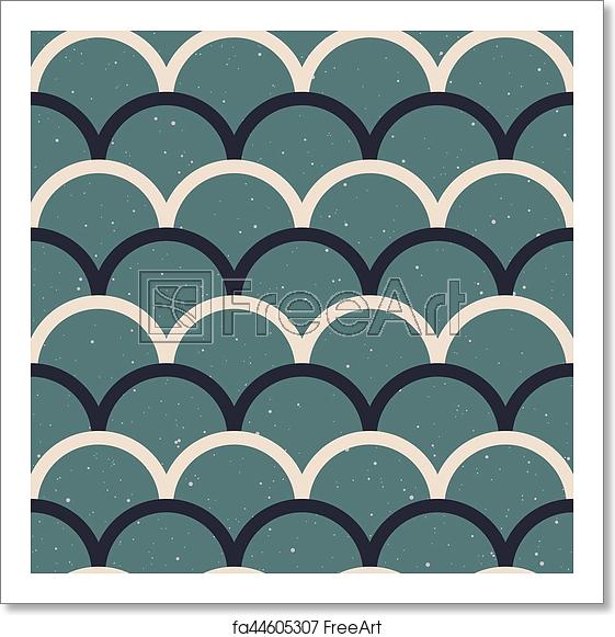 561x581 Free Art Print Of Fish Scale Japanase Seamless Pattern Vector
