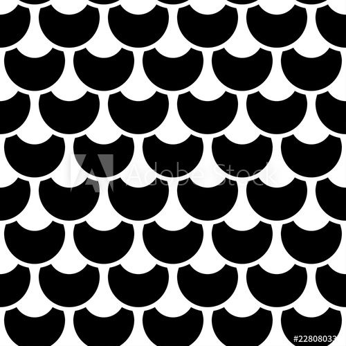 500x500 Fish Scale Vector Seamless Pattern