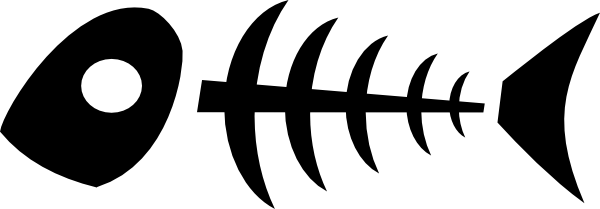 600x209 Fish Skeleton Clipart