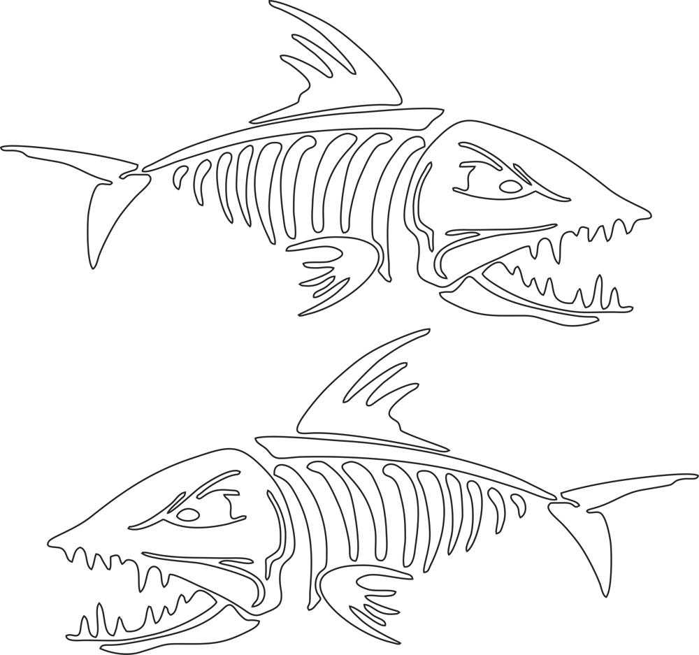 1000x937 Fish Skeleton Vector Art Free Vector Cdr Download