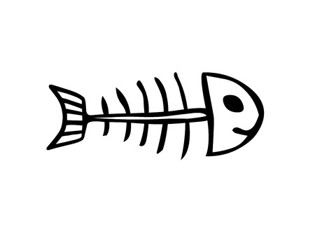 450x327 Fish Skeleton Vector Sign Black On White Royalty Free Vector Graphics