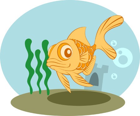Gold Fish Tank Vector Royalty Free Vector Graphics 450x376 Gold Fish Tank Vector Royalty Free Vector Graphics
