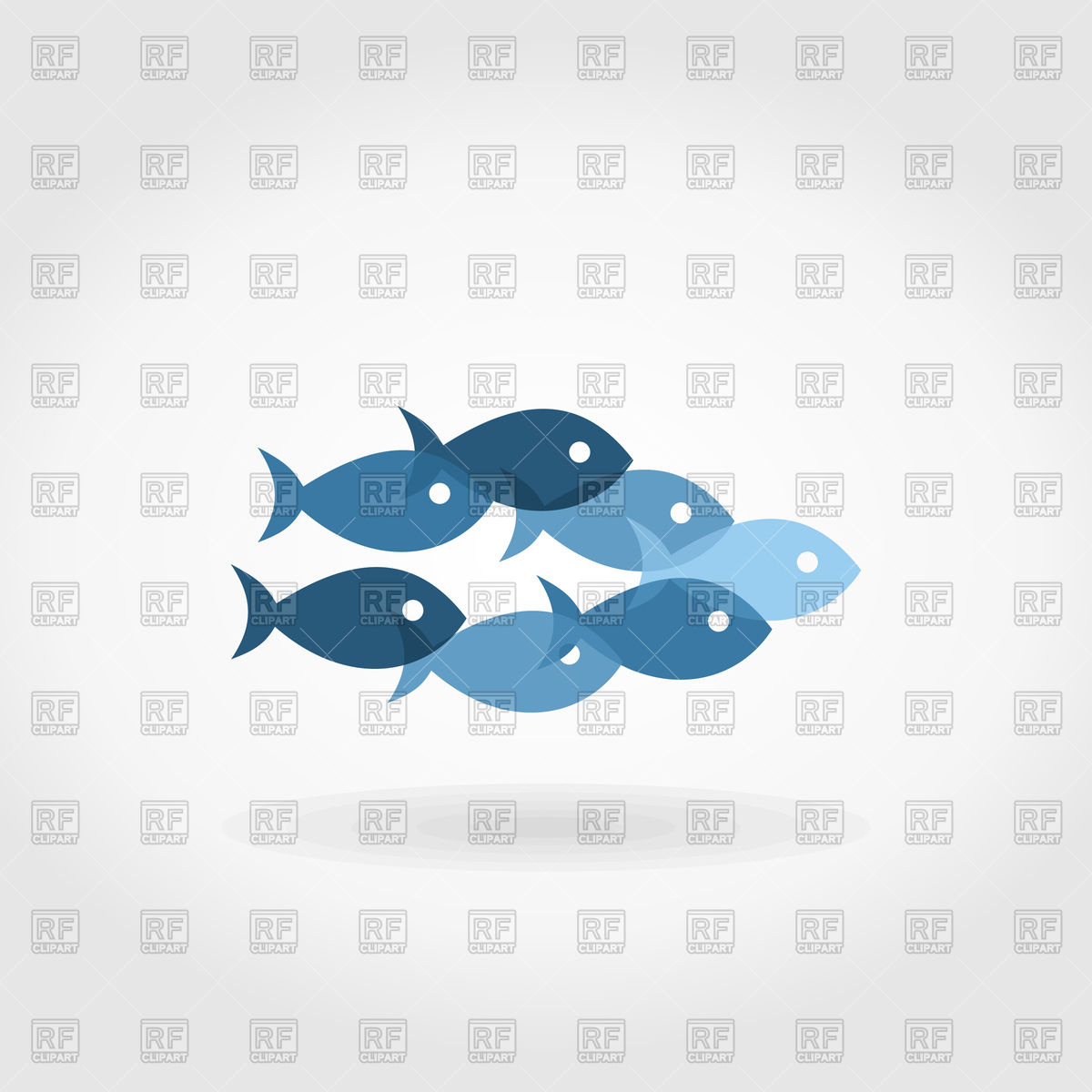 1200x1200 Flock Of Fish Vector Image Of Plants And Animals