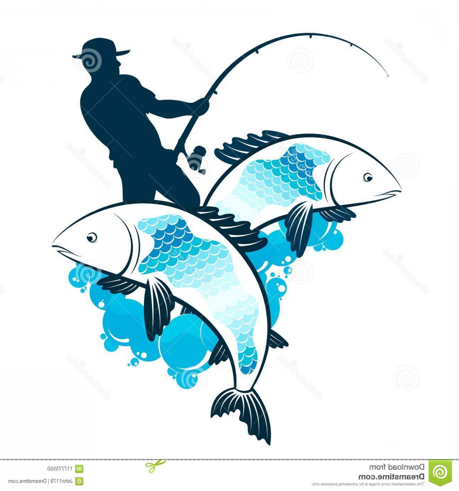 Fisherman Catches Fish Silhouette Fishing Rod Vector Image Cqrecords 1560x1668 Fisherman Catches Fish Silhouette Fishing Rod Vector Image Cqrecords