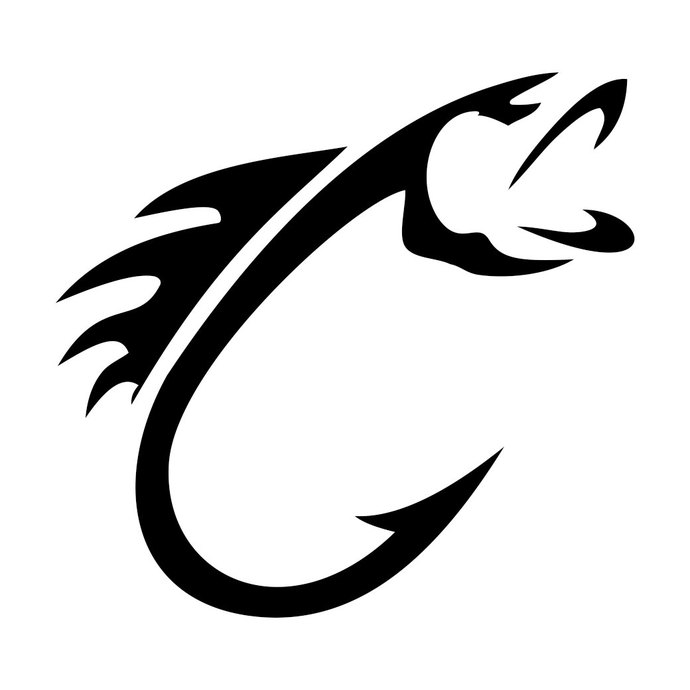 Fish Hook Graphics Design Dxf Png Cdr 690x690 Fish Hook Graphics Design Dxf Png Cdr