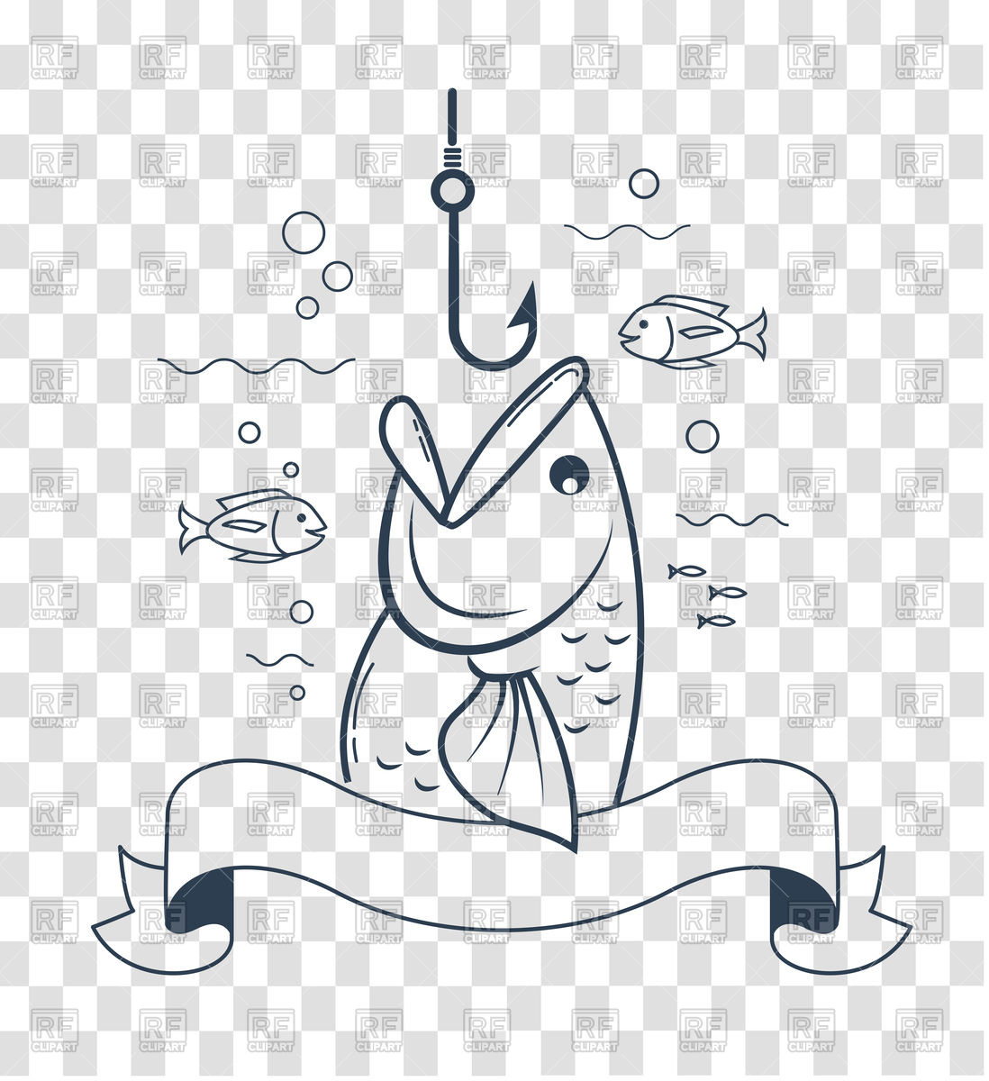 1098x1200 Silhouette Of Fishing Hook And Fish Vector Image Of Sport