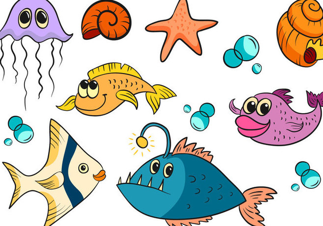 632x443 Skachat Free Cute Fish Vectors Besplatnyj Vektor Cannypic