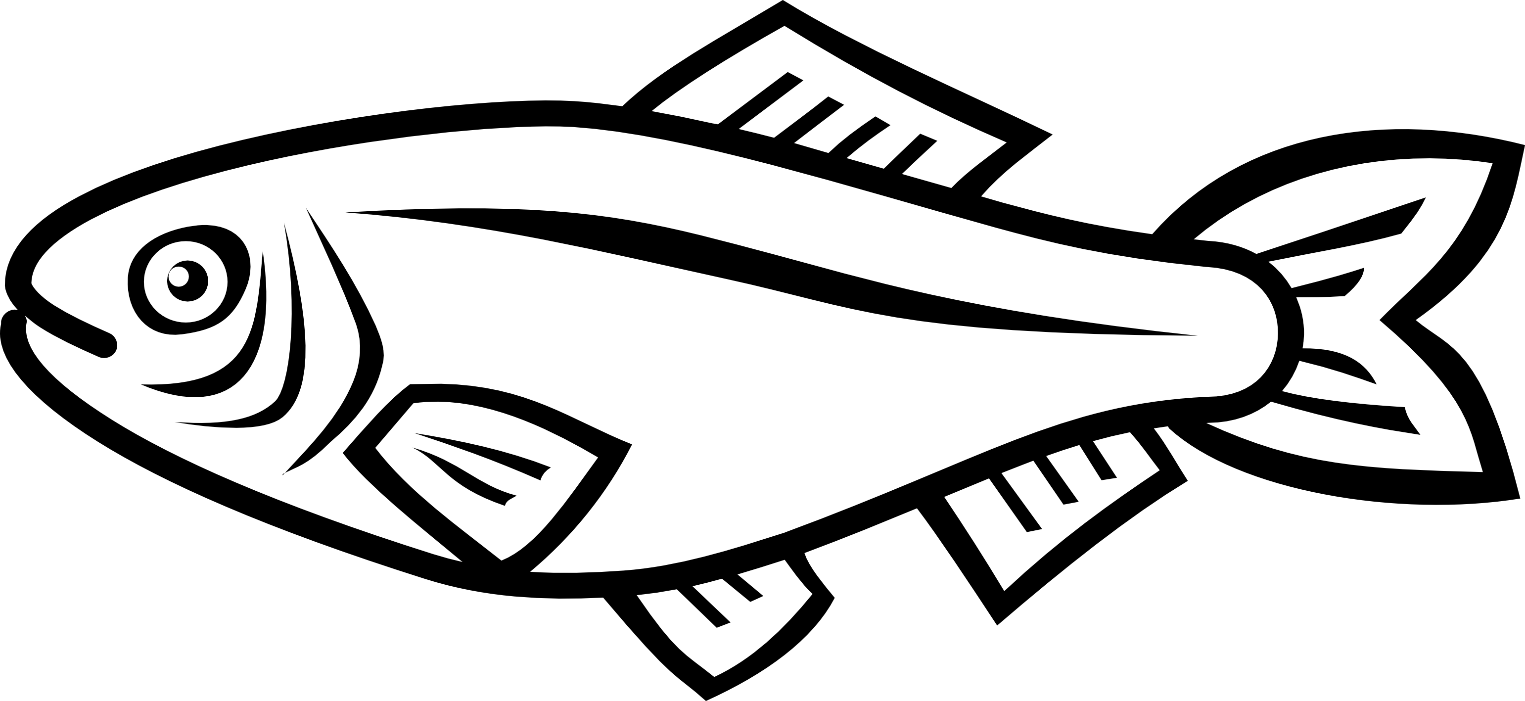 Simple Fish Vector 3083x1417 Simple Fish Vector