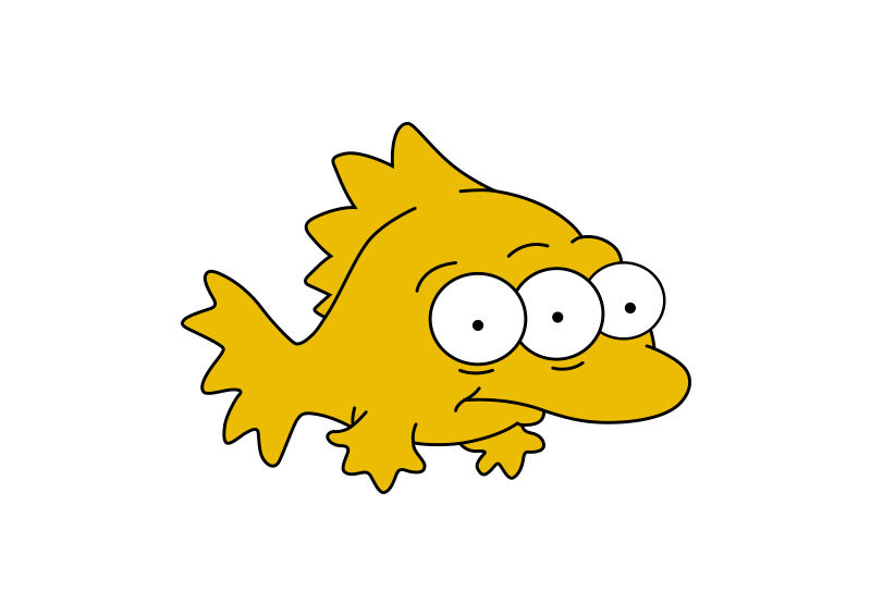 Simpsons Three Eyed Fish Vector 800x566 Simpsons Three Eyed Fish Vector