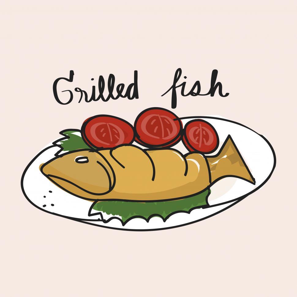 970x970 Get Free Stock Photos Of Grilled Fish Vector Icon Online
