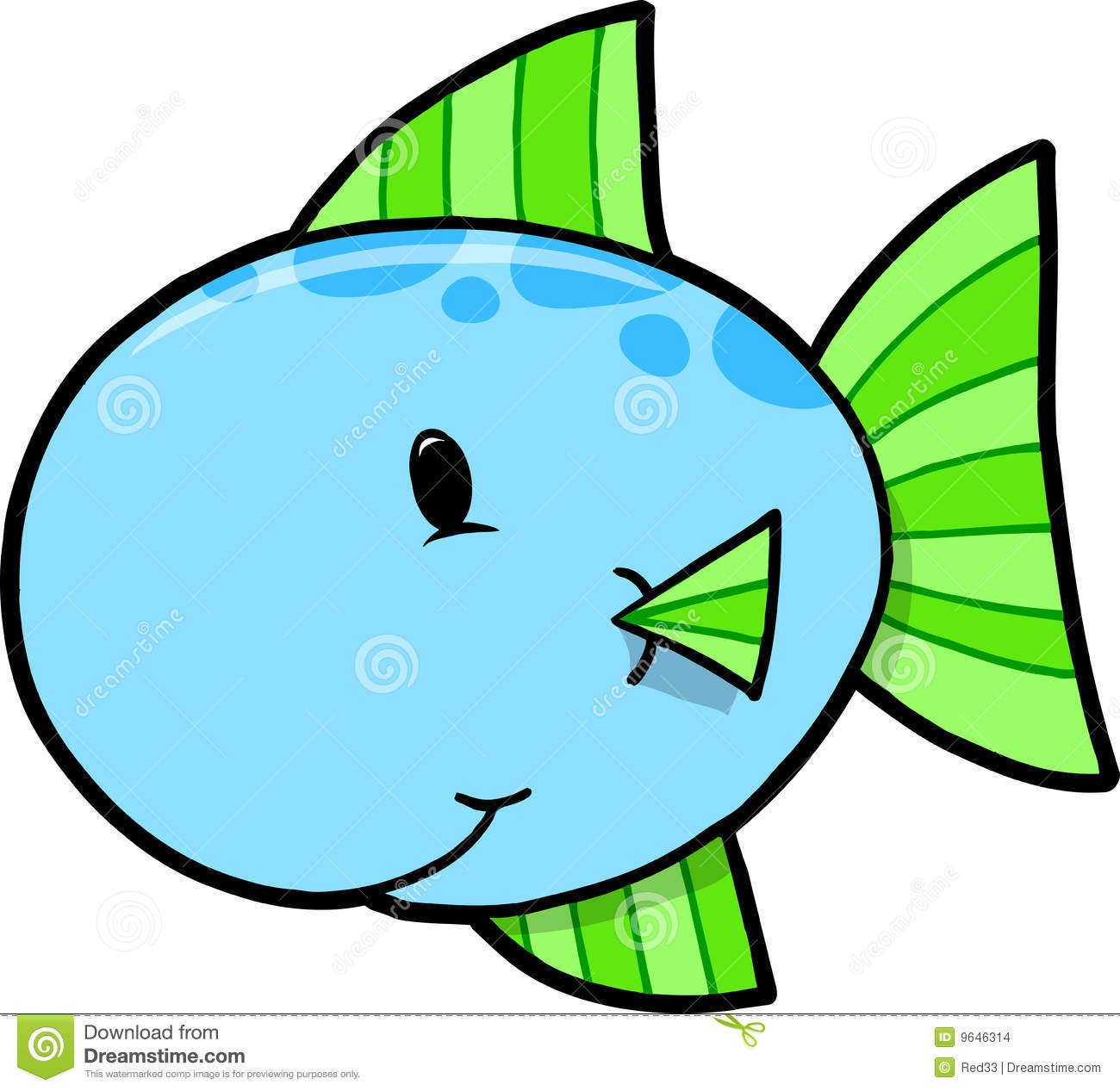 1300x1267 Cute Fish Vector Illustration