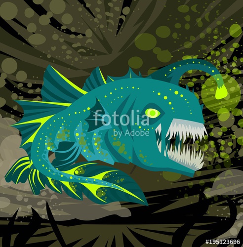 492x500 Deep Abyss Light Fish Stock Image And Royalty Free Vector