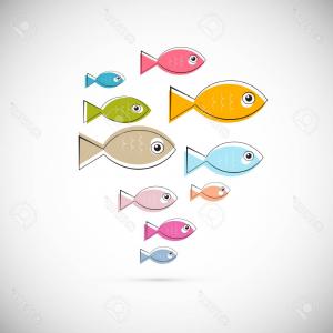 300x300 Fish On Abstract Colorful Geometric Light Vector Catchsplace