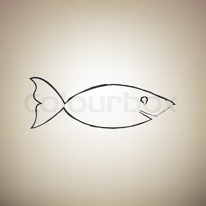 800x800 Fish Sign Illustration Vector Brush Stock Vector Colourbox
