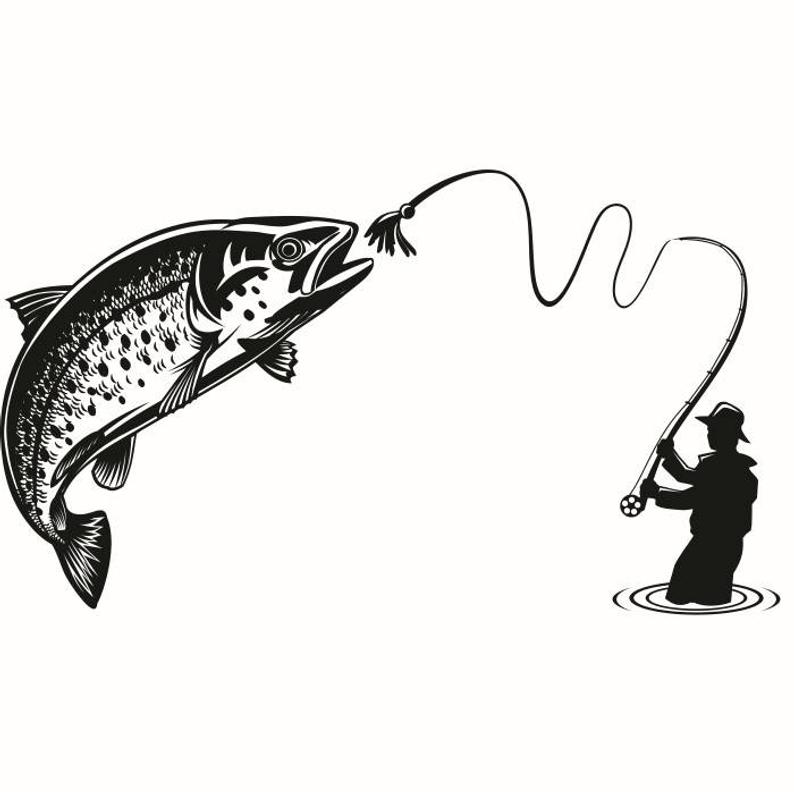 Векторные рисунки рыбалка - 84 фото