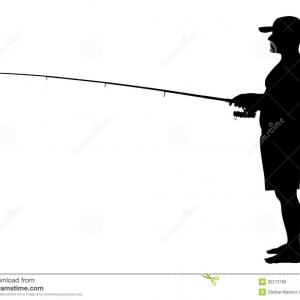 Fisherman Silhouette Vector