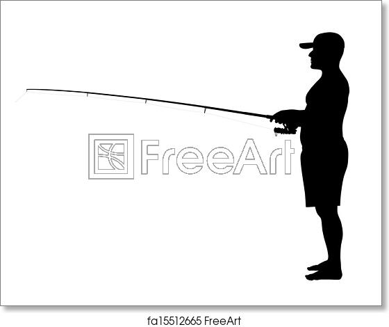 560x470 Free Art Print Of Fisherman Vector Illustration Of Fisherman