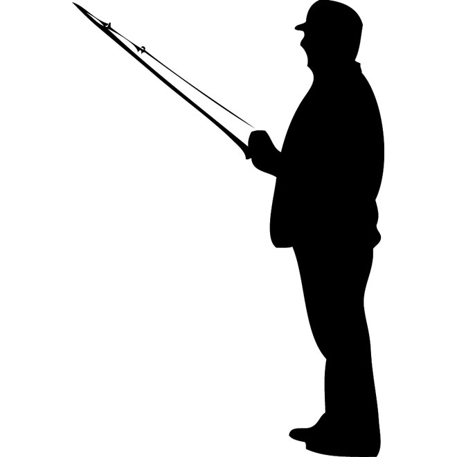 660x660 Fisherman Silhouette Vector