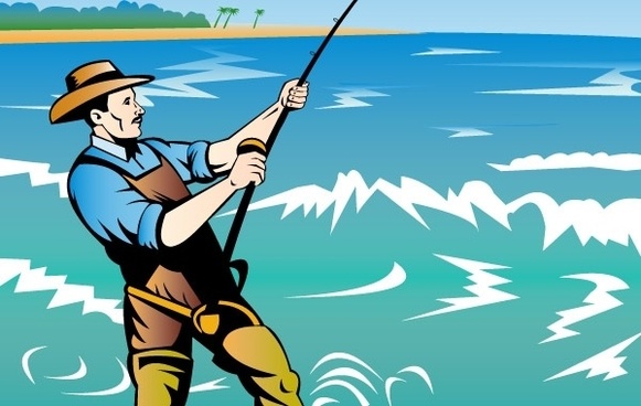581x368 Fisherman Free Vector Download