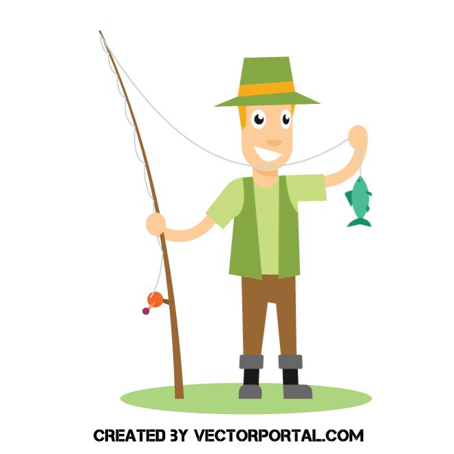 660x660 Fisherman Vector Image
