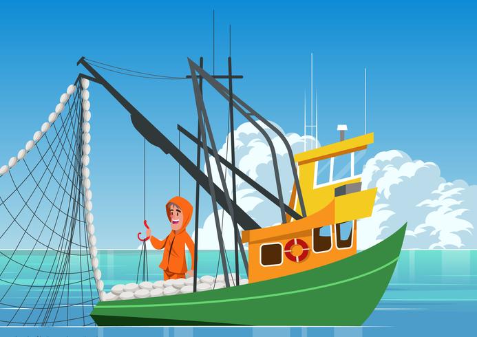 Fishing Boat Free Vector Art 693x490 Fishing Boat Free Vector Art