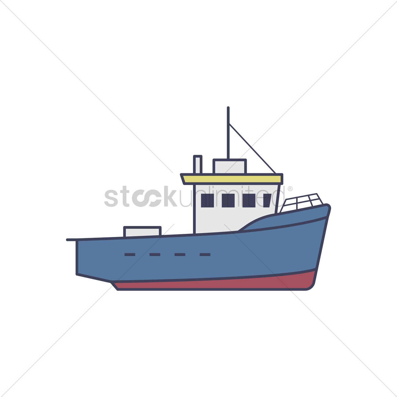 Fishing Boat Vector Image 1300x1300 Fishing Boat Vector Image