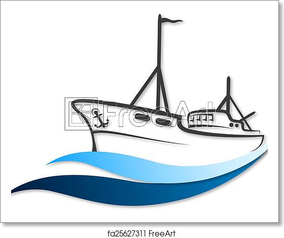 Free Art Print Of Fishing Boat Vector Freeart 560x470 Free Art Print Of Fishing Boat Vector Freeart