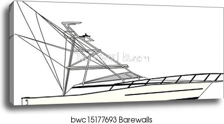 Offshore Fishing Boat Vector, Canvas Print Barewalls Posters 453x252 Offshore Fishing Boat Vector, Canvas Print Barewalls Posters