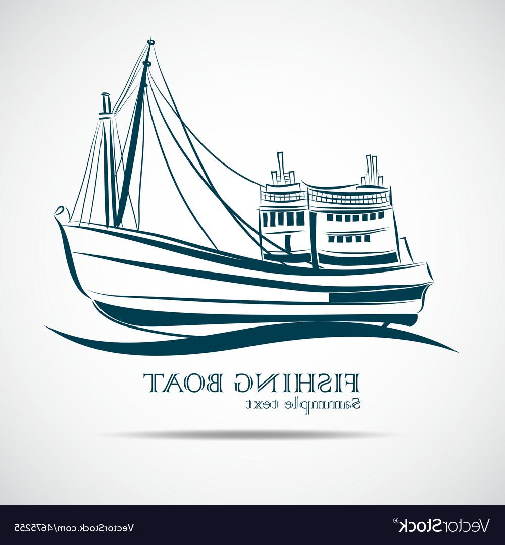 Download Fishing Boat Vector at Vectorified.com | Collection of ...