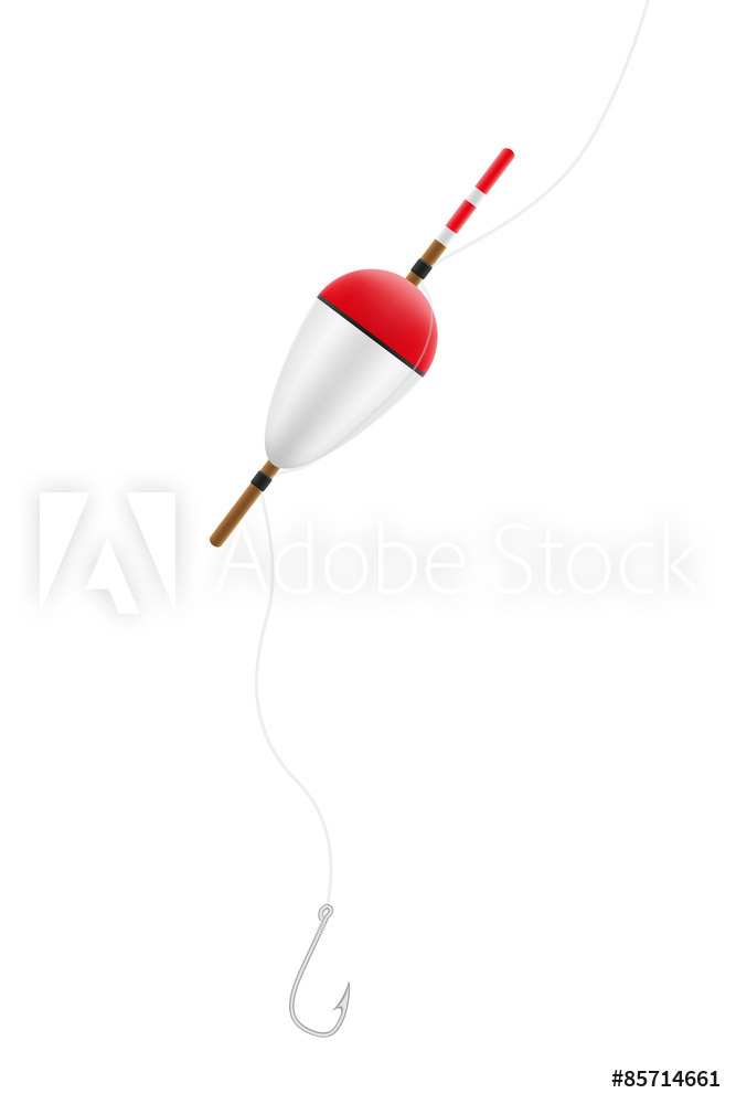 Photo Art Print Bobber With Fishhook For Fishing Vector 667x1000 Photo Art Print Bobber With Fishhook For Fishing Vector