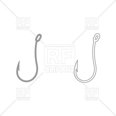 400x400 Fish Hook Set Icon Vector Image Of Icons And Emblems