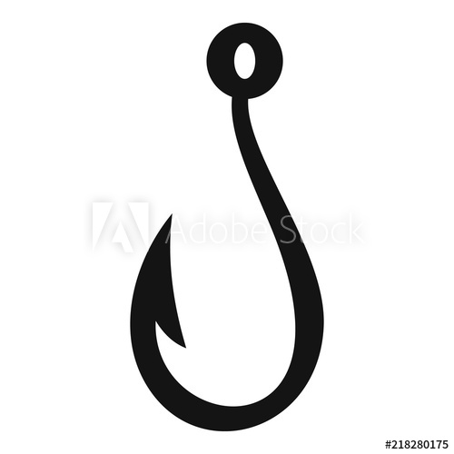 500x500 Summer Fishing Hook Icon Simple Illustration Of Summer Fishing