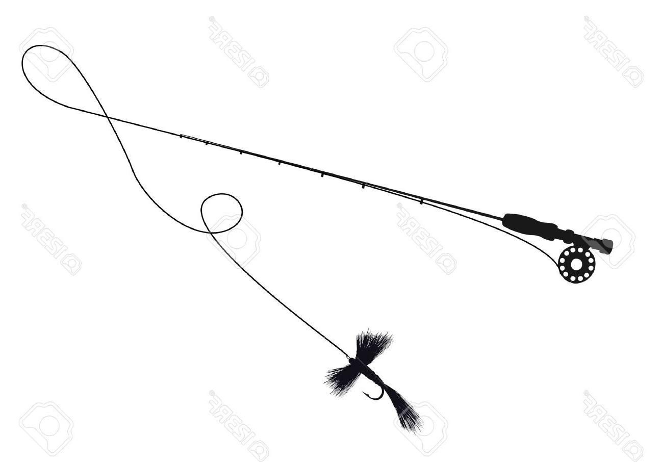 1300x906 Best Free Fly Fishing Rod Drawing Vector Image Free Vector Art