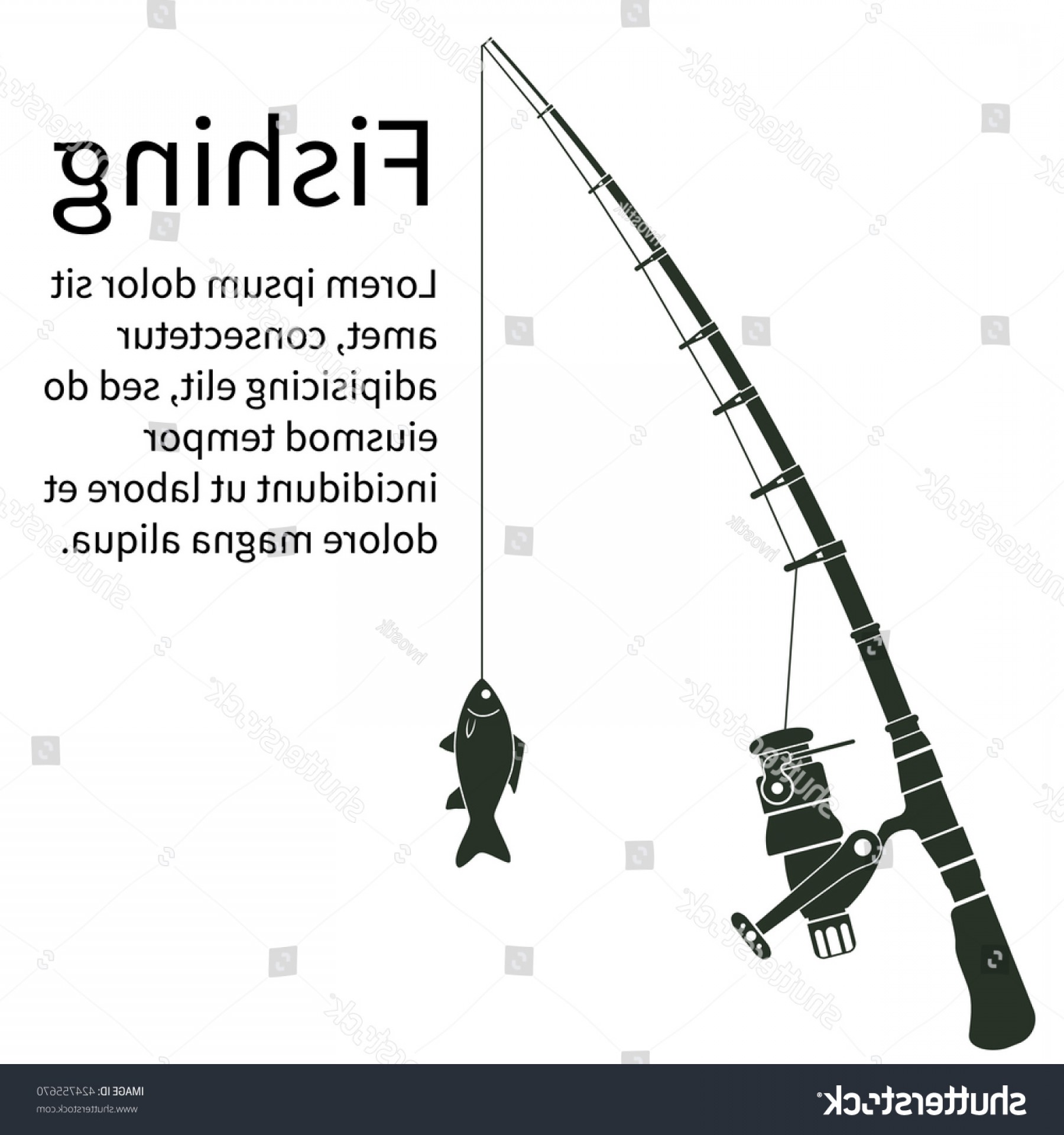 1800x1920 Fishing Concept Silhouette Rod Fish Vector Newwaysys
