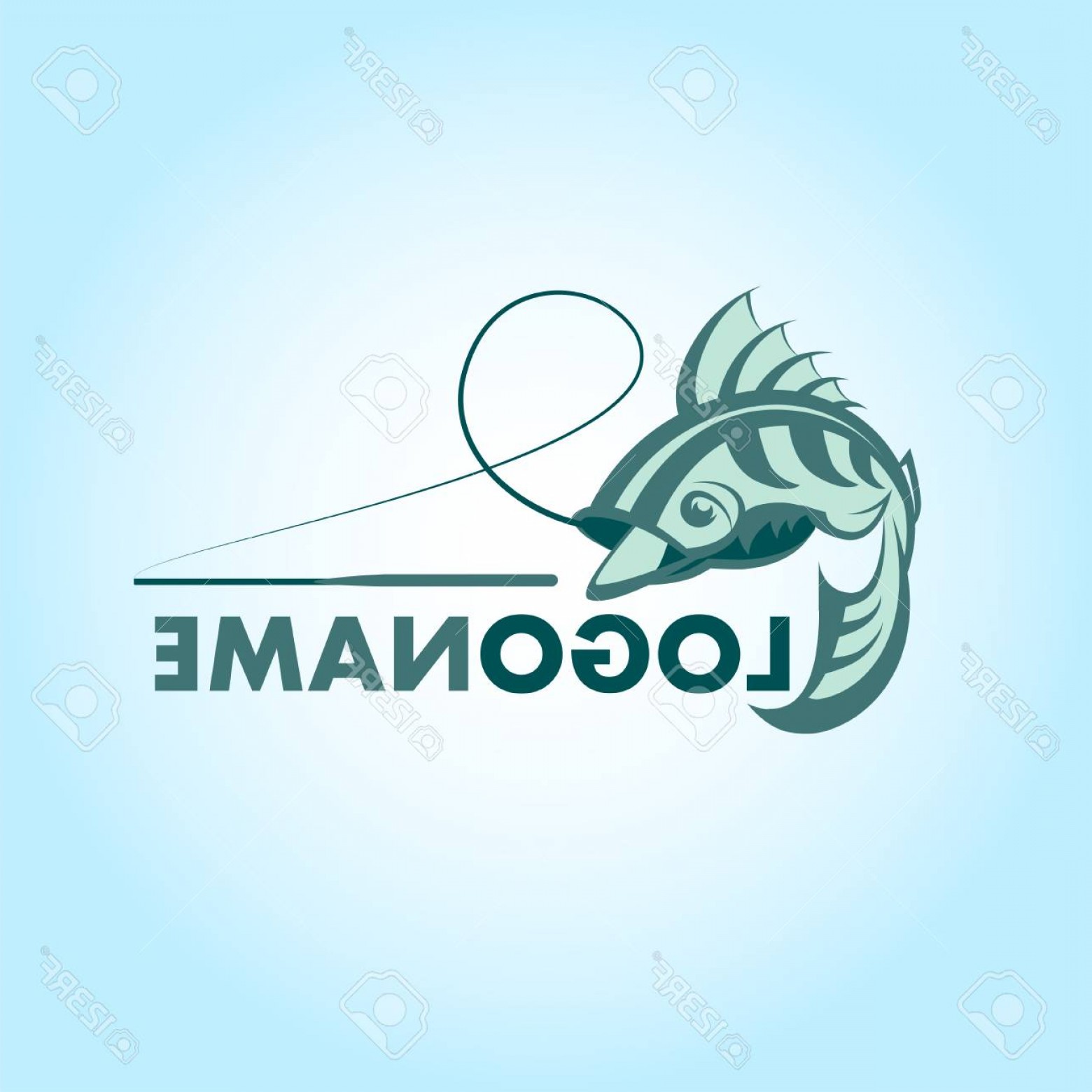 Photostock Vector Fish Logo Or Icon Hook Silhouette Vector Design 1560x1560 Photostock Vector Fish Logo Or Icon Hook Silhouette Vector Design