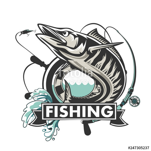 Wahoo Fish Fishing Logo Vector Acanthocybium Solandri Scombrid 500x500 Wahoo Fish Fishing Logo Vector Acanthocybium Solandri Scombrid