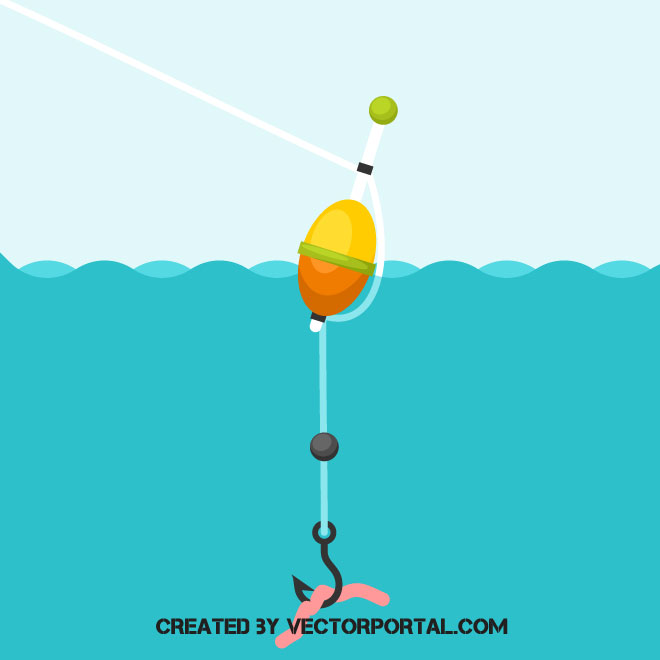 660x660 Fishing Lure Vector Image