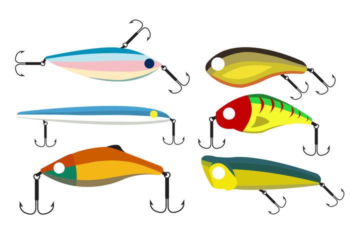 700x490 Vector Set Of Fishing Lures Free Vectors Ui Download