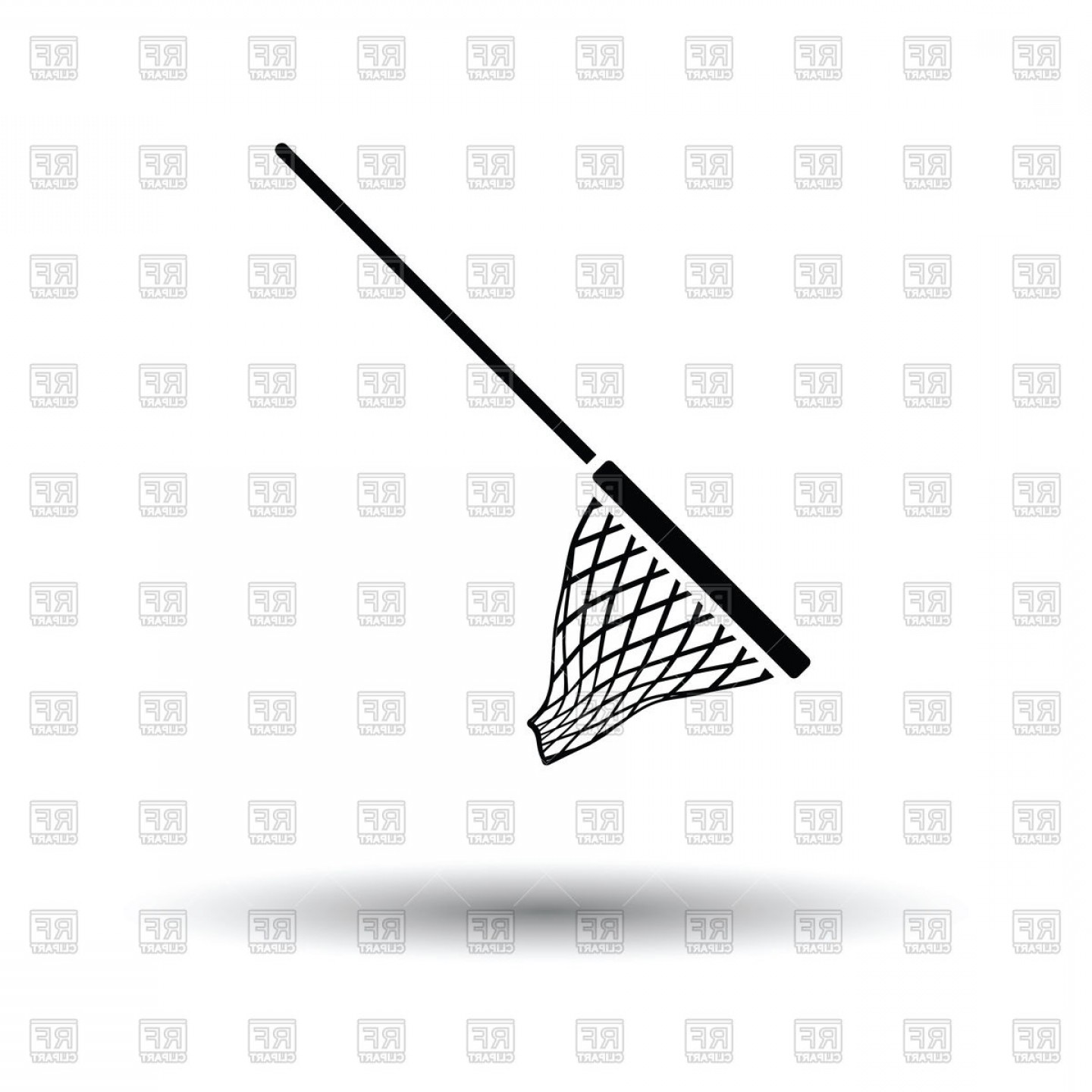1440x1440 Icon Of Fishing Net With Shadow Vector Clipart Handandbeak