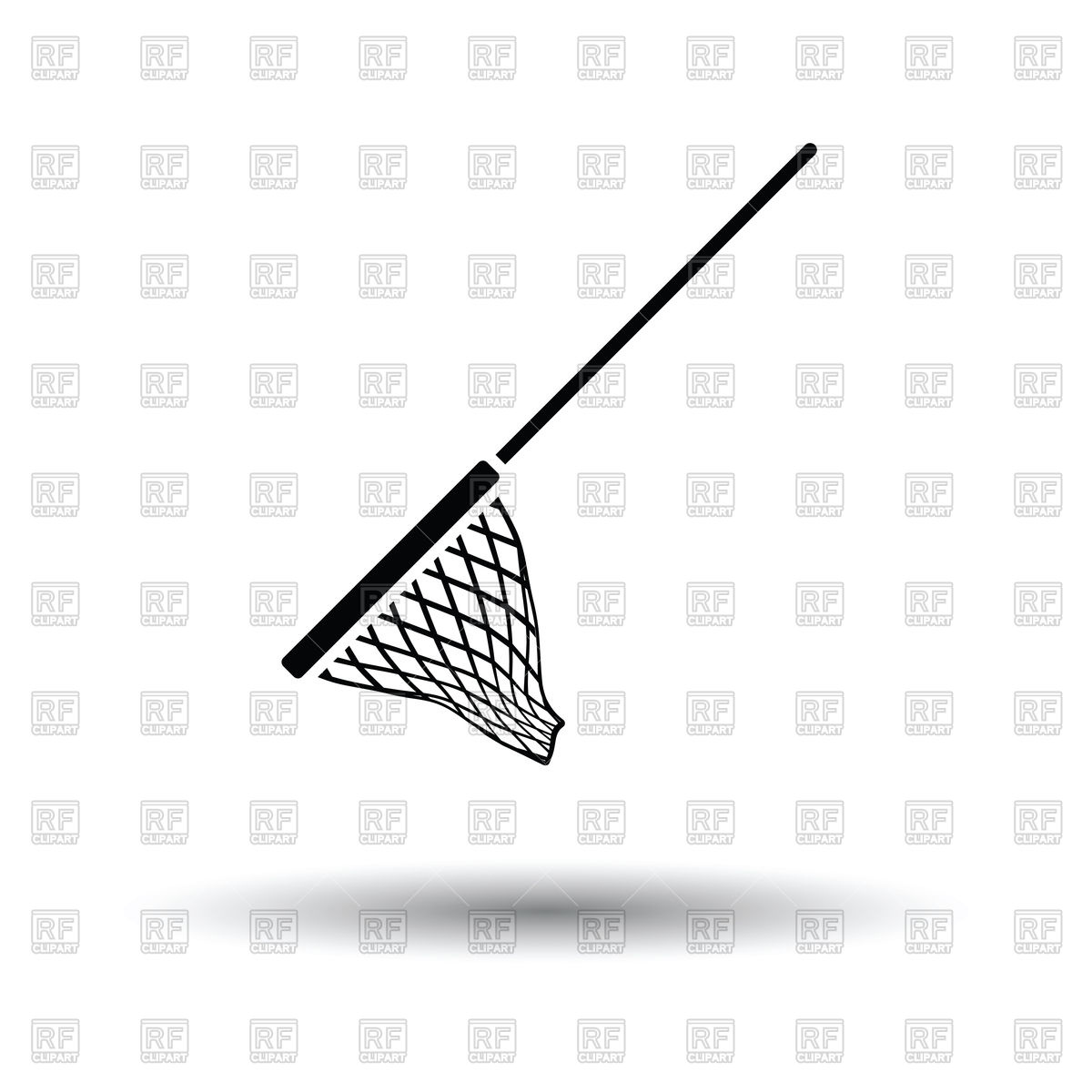 1200x1200 Icon Of Fishing Net With Shadow Vector Image Of Industrial Tools