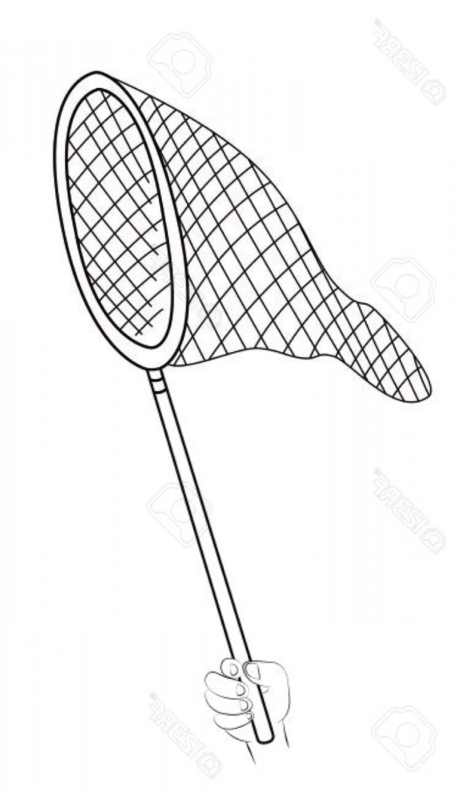 922x1560 Photoblack Outline Vector Fishing Net On White Background