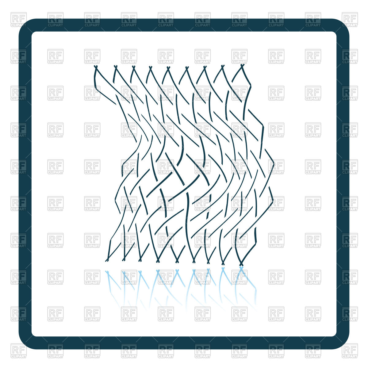 1200x1200 Shadow Reflection Design Icon Of Fishing Net Vector Image