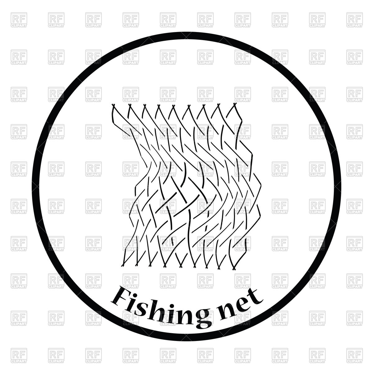 1200x1200 Thin Design Icon Of Fishing Net Vector Image Of Icons And Emblems