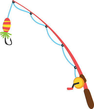 386x448 Fishing Rod Clipart
