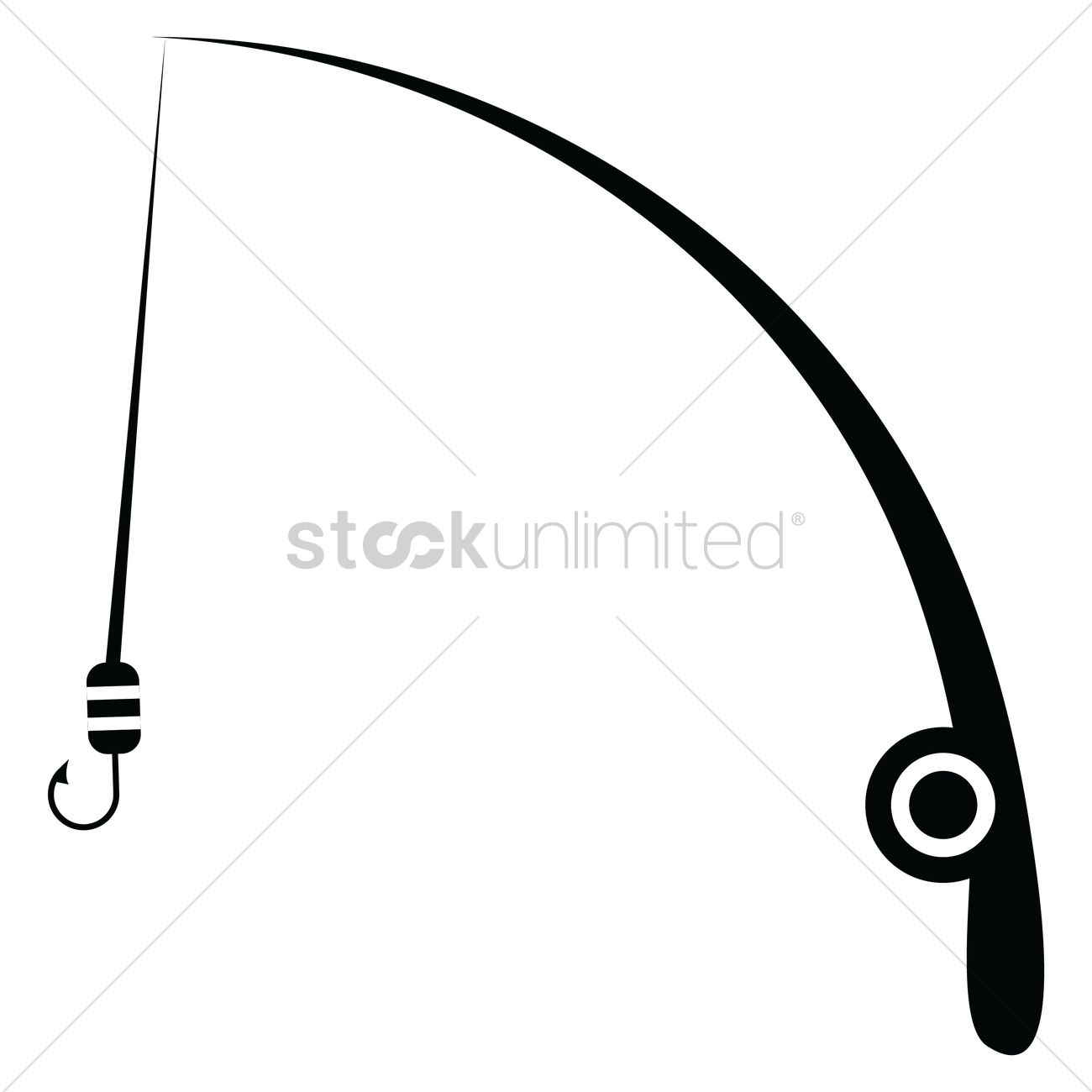1300x1300 Fishing Rod Vector Image