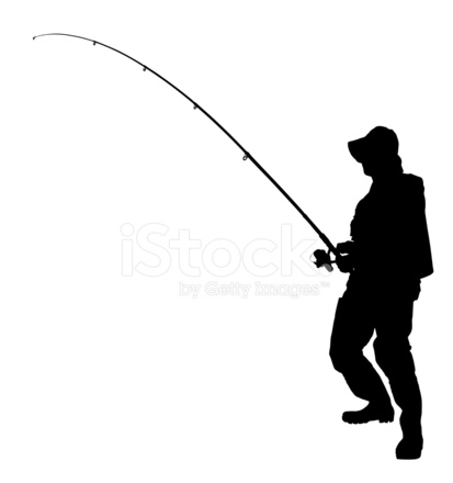 413x440 Vector Of A Fisherman Holding Fishing Pole Stock Vector